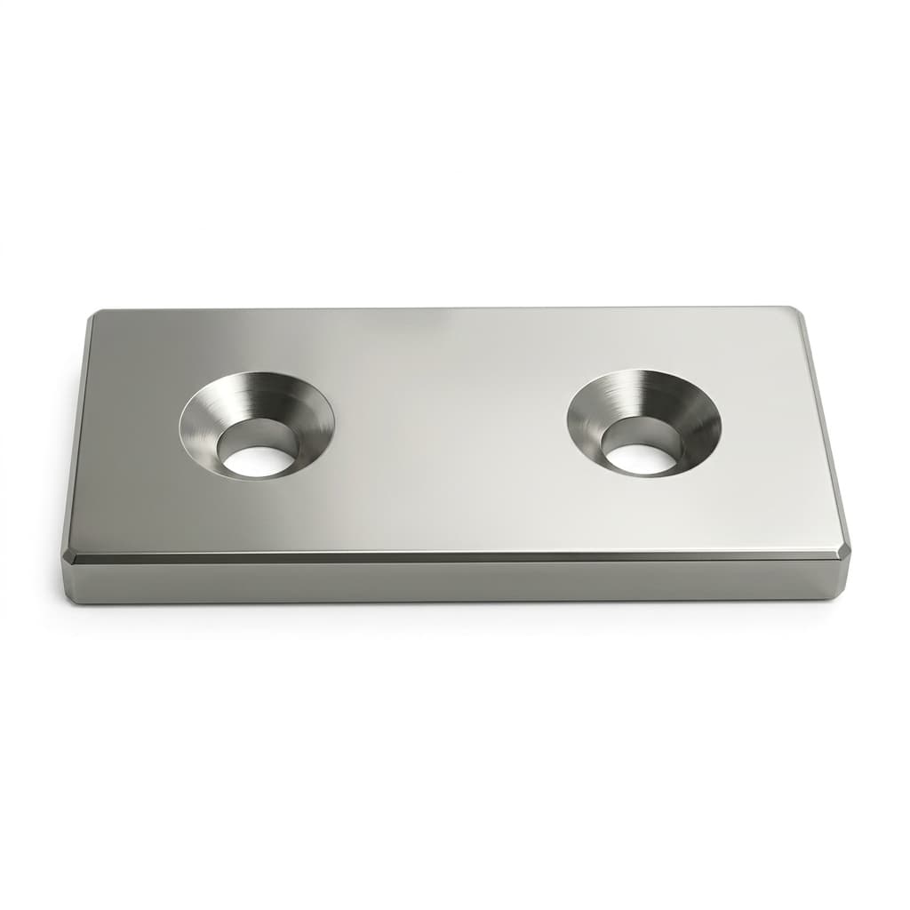 N50 neodymium block magnet measuring 50 x 30 x 10 mm